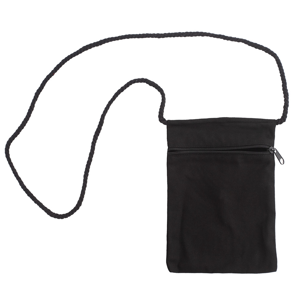 3 Canvas Black Neck Pouch Crossbody Bag - Cell Phone Carrier plus - NEW